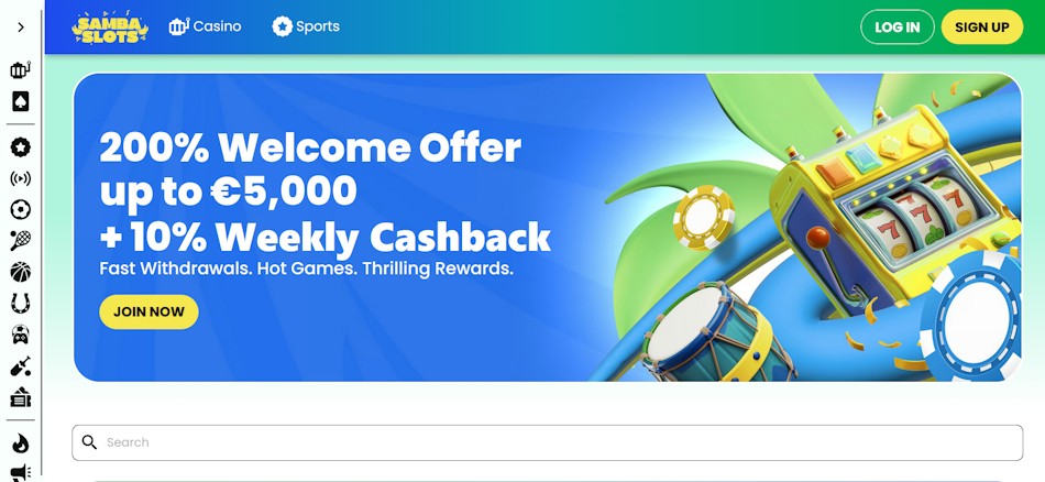 Samba Slots – Paras nettikasino visuaalisille kolikkopeleille